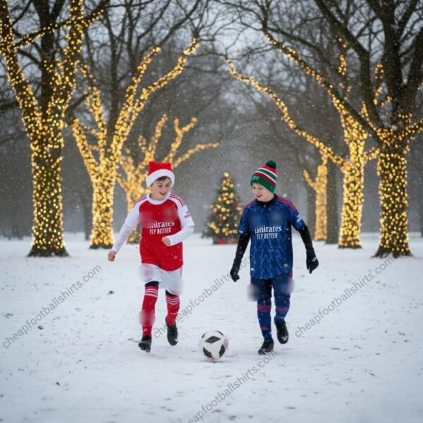 Arsenal Christmas Football Kit Bundle 25/26 - Home & Away AIG