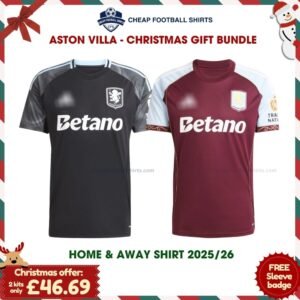 Aston Villa FC Christmas Gift Bundle - Home & Away Cheap Football Shirts 2025/26