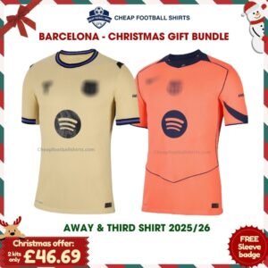 arcelona FC Christmas Gift Bundle - Away & Third Cheap Football Shirts 2025/26