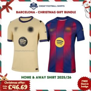 Barcelona FC Christmas Gift Bundle - Home & Away Cheap Football Shirts 2025/26