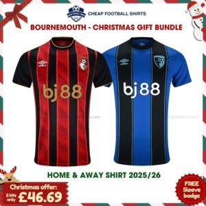 Bournemouth Christmas Football Shirt Gift Pack 25/26 - Home & Away