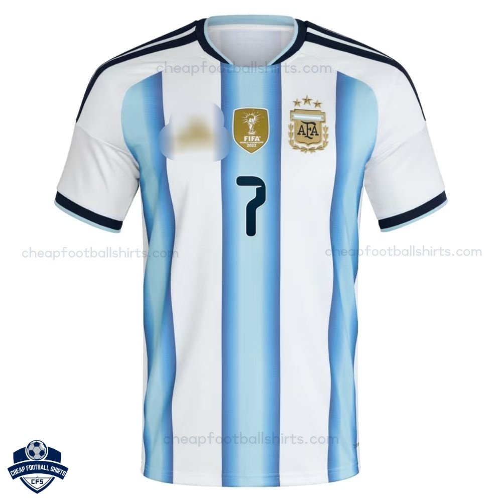 Argentina DE PAUL 7 Home Football Shirts 2026 - Front View