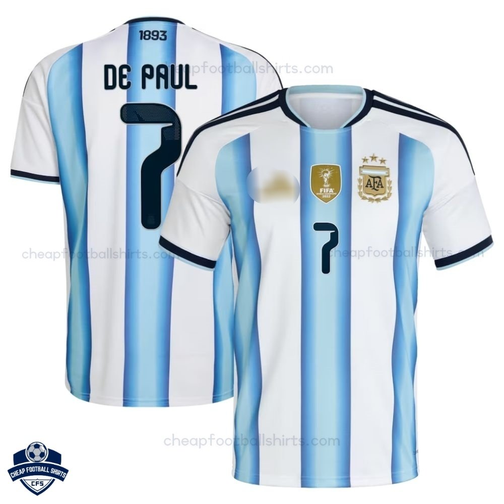 Argentina DE PAUL 7 Home Football Shirts 2026 - Overview