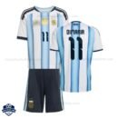 Argentina DIMARIA 11 Home Kids Football Kit 2026