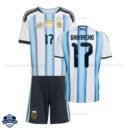 Argentina GARNACHO 17 Home Kids Football Kit 2026 - Overview