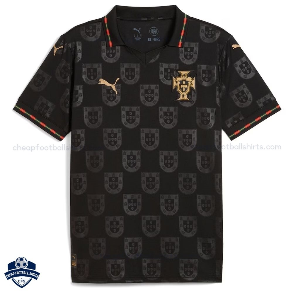 Portugal Black Special Edition Football Shirt 25/26 - Front View