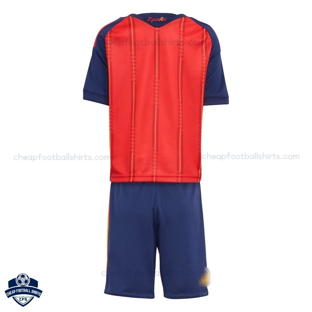 Spain Home Kids Football Kit 2026 - Back View