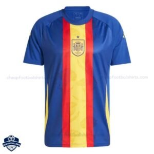 Spain Blue Pre Match Training Football Shirts 2026 - Front View
