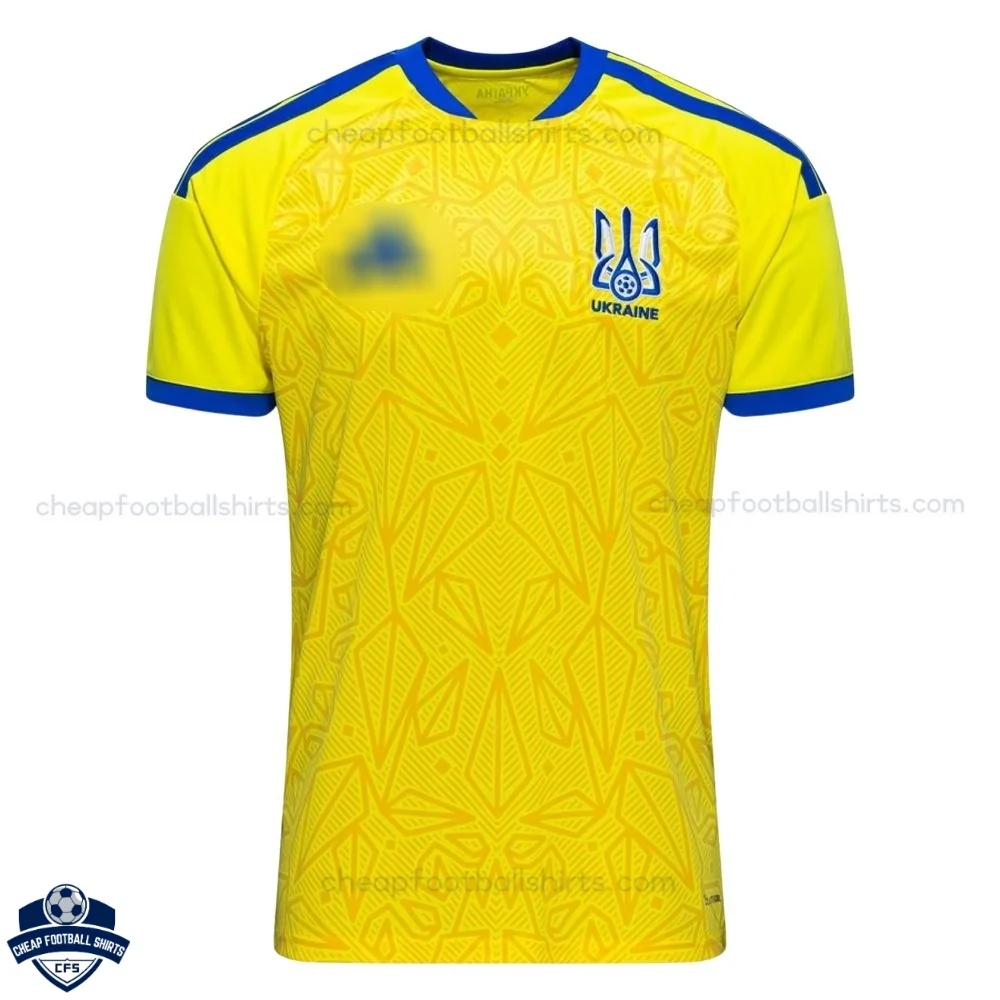Ukraine World Cup 2026 Home Men Cheap Football Shirt -Front View