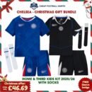 Chelsea Christmas Football Kit Gift Pack 25/26 - Home & Third