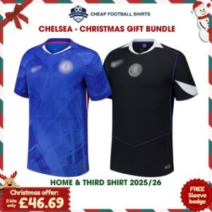 Chelsea Christmas Football Shirt Gift Pack 25/26 - Home & Third