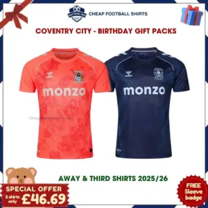 Coventry City Football Shirt Gift Pack 25/26 - AWAY AND THIRD