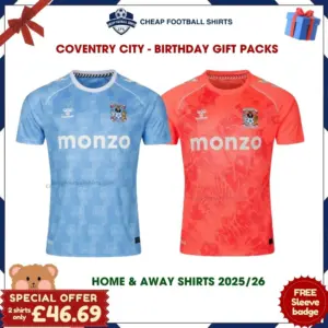Coventry City Football Shirt Gift Pack 25/26 - HOME AND AWAY