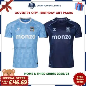 Coventry City Football Shirt Gift Pack 25/26 - HOME AND THIRD