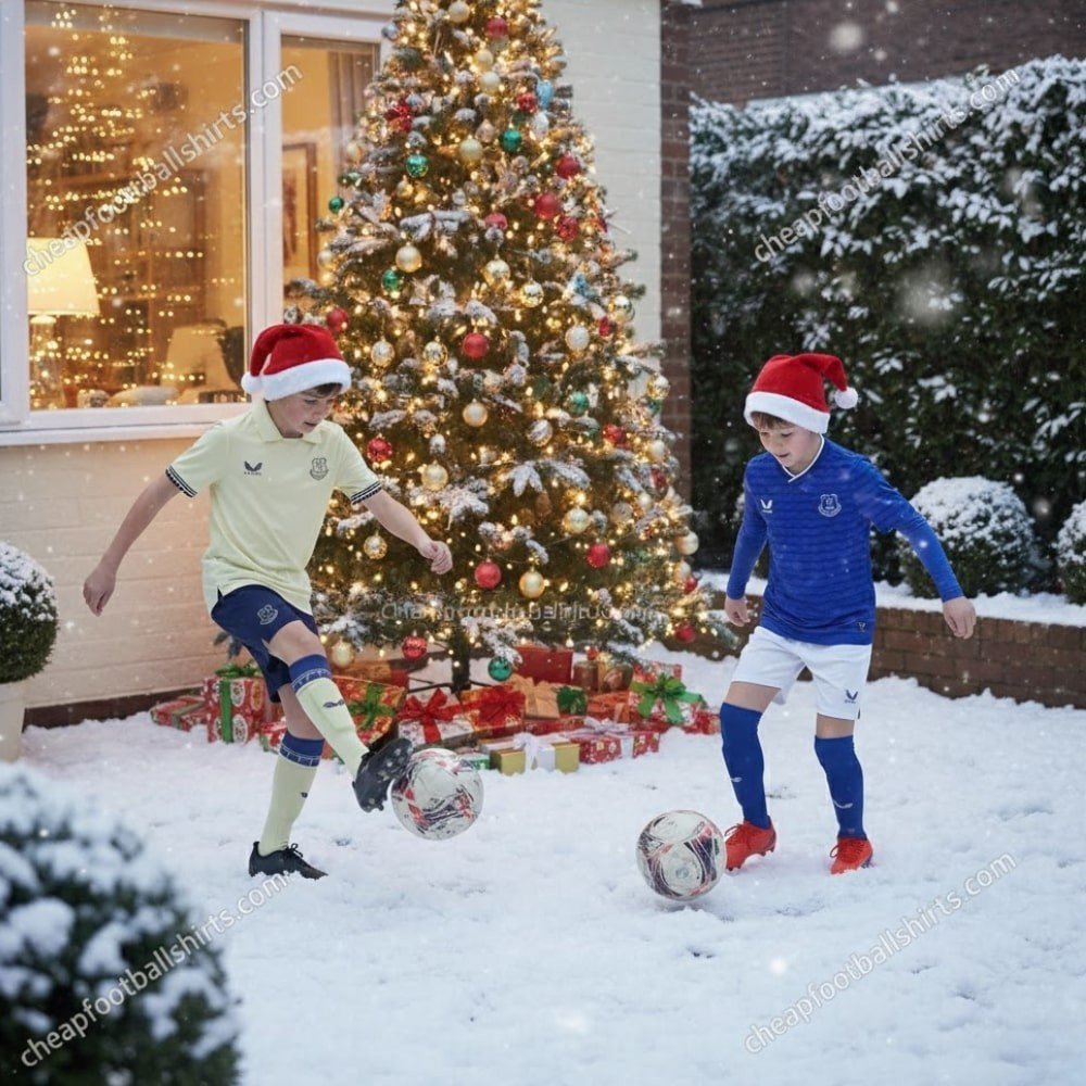 Everton FC Christmas Football Kit Bundle 25/26 - Home & Away AIG
