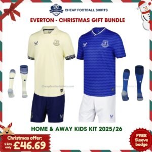 Everton FC Christmas Football Kit Bundle 25/26 - Home & Away