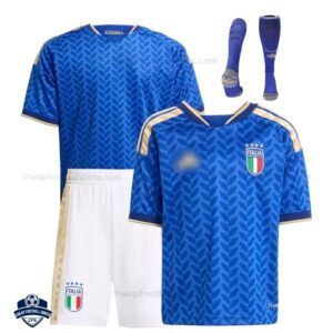 Italy Home Kids Football Kit 2026 - Overview with socks
