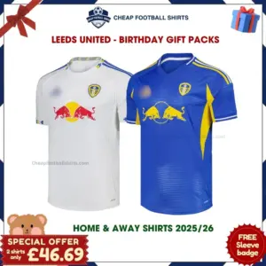 Leeds United Football Shirt Gift Pack 25/26 - Home & Away