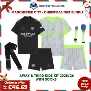 Manchester City Christmas Football Gift Bundle 25/26 - Away & Third