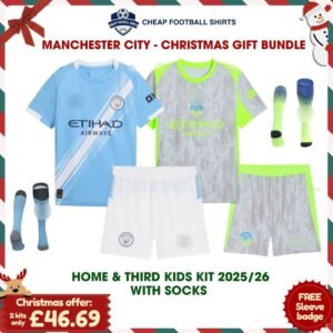 Manchester City Christmas Football Gift Bundle 25/26 - Home & Third