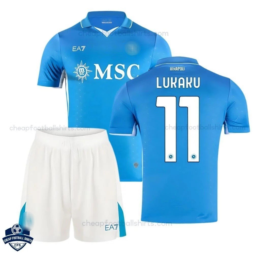 SSC Napoli Lukaku 11 Home Kids Football Kit 24/25 - overview