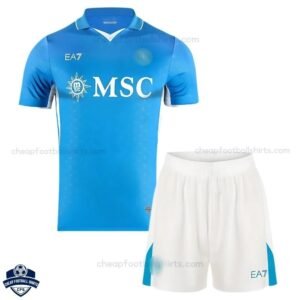 SSC Napoli Home Kids Football Kit 24/25 - front view