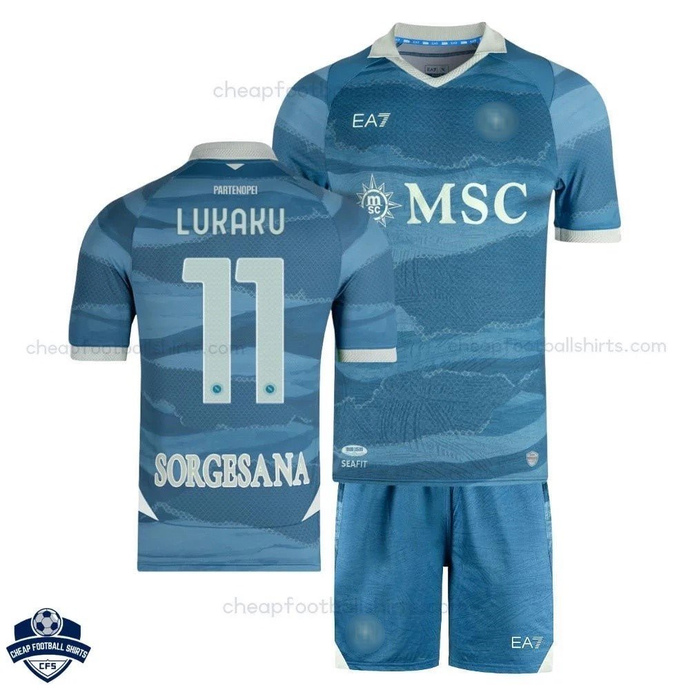 SSC Napoli Lukaku 11 Limited Edition Kids Football Kit 24/25 - overview