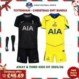 Tottenham Hotspur FC Christmas Football Kit Bundle 25/26 - Away & Third