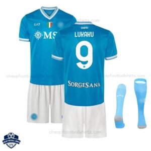 SSC Napoli Lukaku 9 Home Kids Football Kit 25/26