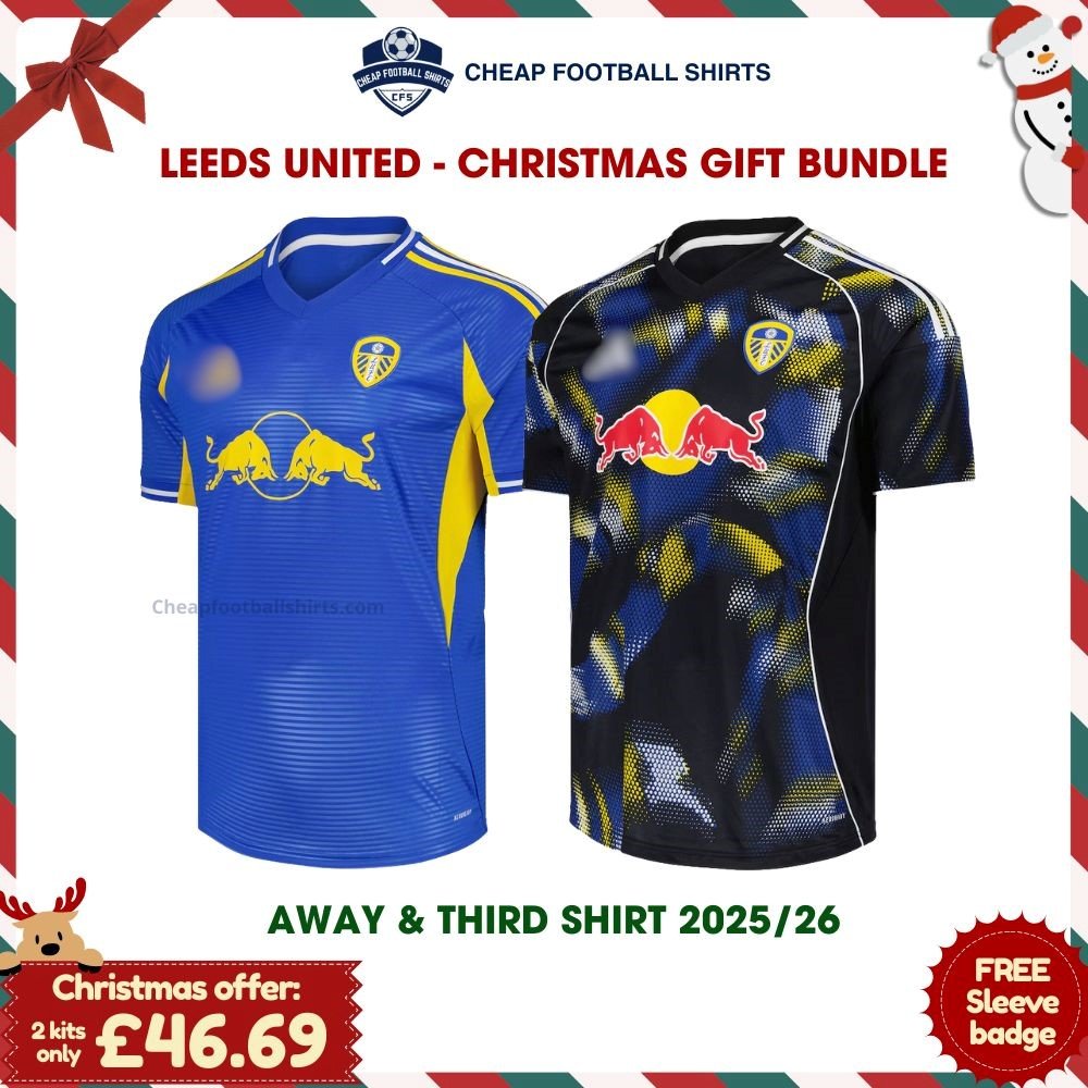 Leeds United Christmas Football Shirt Gift Pack 25/26 - Away & Third