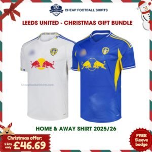Leeds United Christmas Football Shirt Gift Pack 25/26 - Home & Away