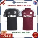 Aston Villa FC Gift Bundle - Home & Away Cheap Football Shirts 2025/26