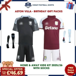Aston Villa Football Kit Bundle 25/26 - Home & Away