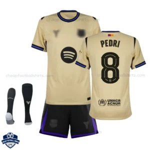 Barcelona Away Kids Football Kit 25/26 PEDRI 8