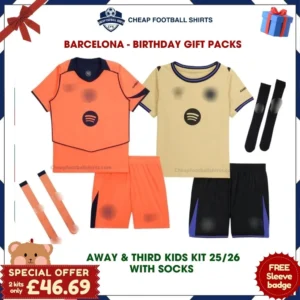 Barcelona FC Football Kit Bundle 25/26 - Away & Third