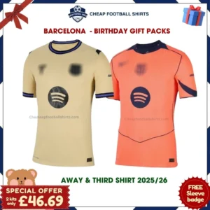 Barcelona FC Gift Bundle - Away & Third Cheap Football Shirts 2025/26