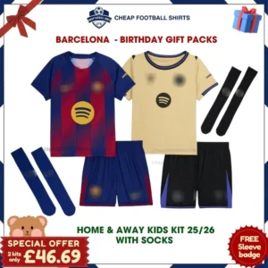 Barcelona FC Football Kit Bundle 25/26 - Home & Away