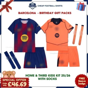 Barcelona FC Football Kit Bundle 25/26 - Home & Third