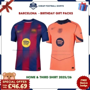 Barcelona FC Gift Bundle - Home & Third Cheap Football Shirts 2025/26