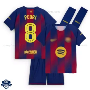 Barcelona Home Kids Football Kit 25/26 PEDRI 8