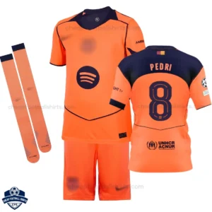 Barcelona Third Kids Football Kit 25/26 PEDRI 8