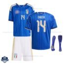 Italy World Cup CHIESA 14 Home Kids Football Kit 2026 - Overview
