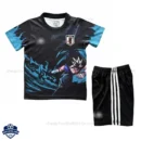 Japan Black Comic Edition Kids Football Kit 2025/26 - Front View