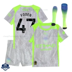 Manchester City Third Kids Football Kit 25/26 FODEN 47 - Overview