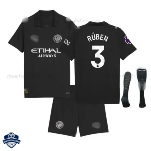 Manchester City Away Kids Football Kit 25/26 RÚBEN 3 - Overview