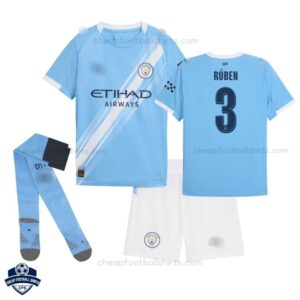 Manchester City Home Kids Football Kit 25/26 RÚBEN 3 - Overview