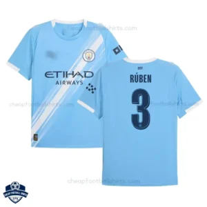 Manchester City Home Men Football Shirt 25/26 RÚBEN 3 - Overview
