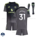 Manchester United LAMMENS 31 Black Goalkeeper Kids Football Kit 25/26 - Overview