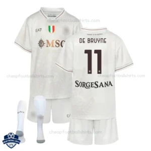 SSC Napoli Away Kids Football Kit 25/26 DE BRUYNE 11 - Overview