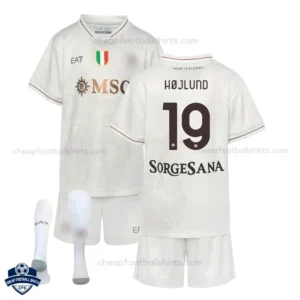 SSC Napoli Away Kids Football Kit 25/26 HØJLUND 19 - Overview